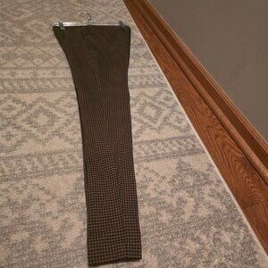 Jill- black and brown checked leggings  small